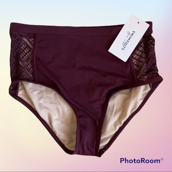 Swimsuits for All Charlatan Crochet String Bikini Top & High Waist Bottom Size 8 - Picture 7 of 14